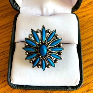 Vintage Turquoise starburst ring